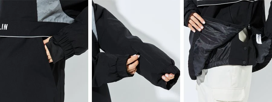 shine reflective ski jacket 1
