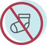 No  socks